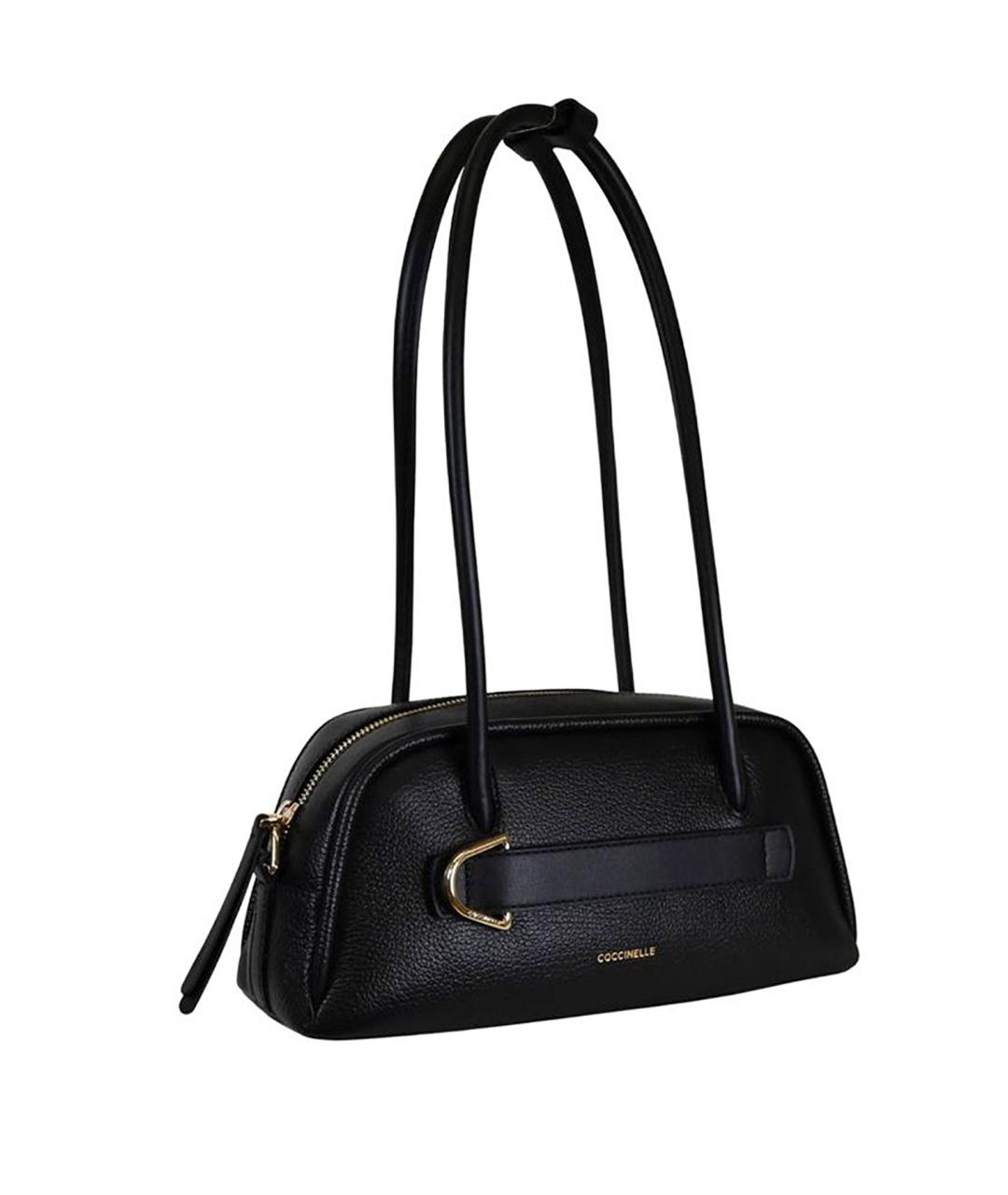 COCCINELLE Черная кожаная сумка через плечо, фото 2