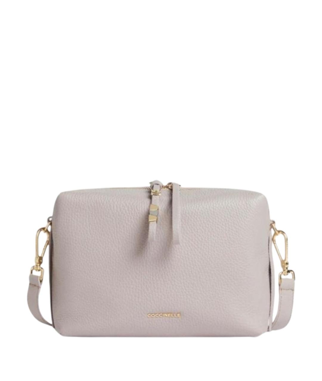 COCCINELLE Серая кожаная сумка через плечо, фото 1