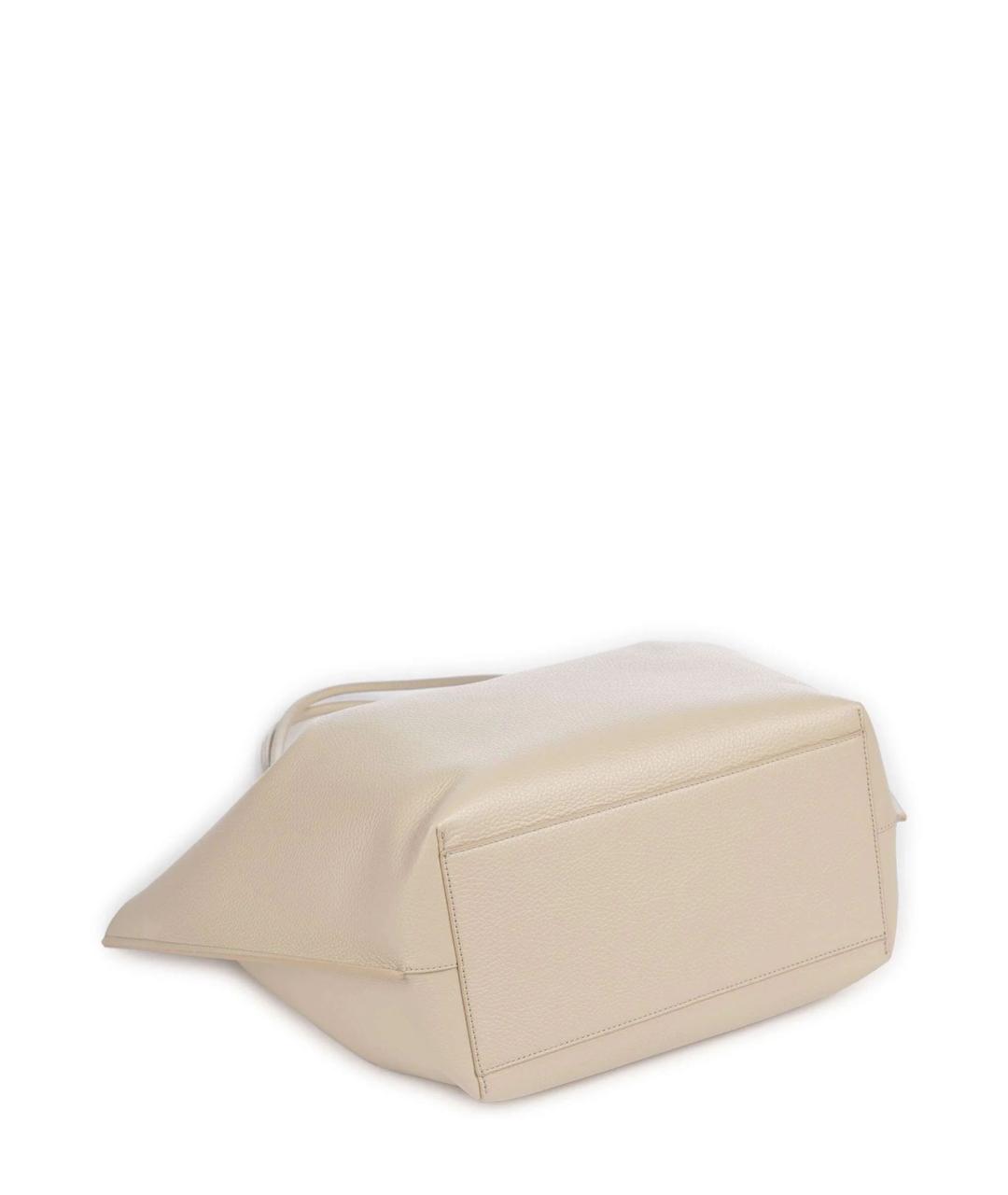 COCCINELLE Бежевая кожаная сумка тоут, фото 4