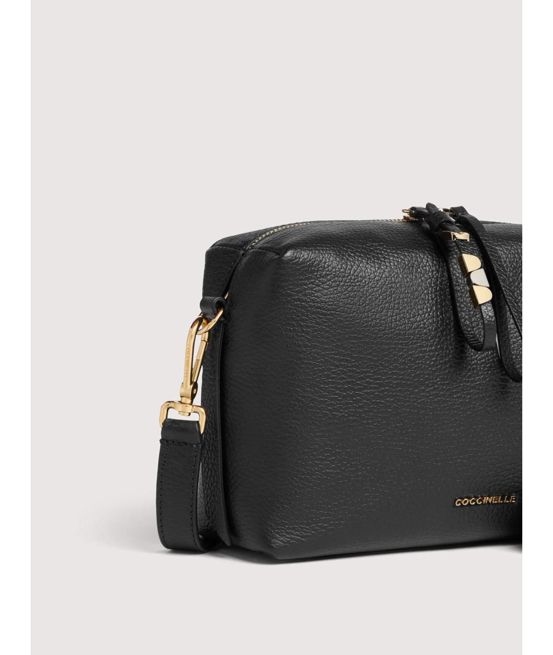 COCCINELLE Черная кожаная сумка через плечо, фото 5