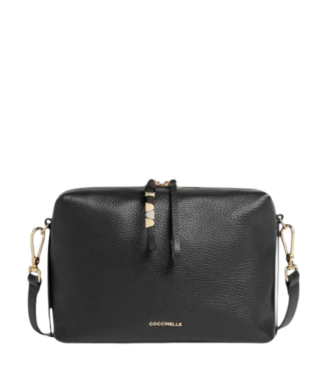 COCCINELLE Черная кожаная сумка через плечо, фото 1