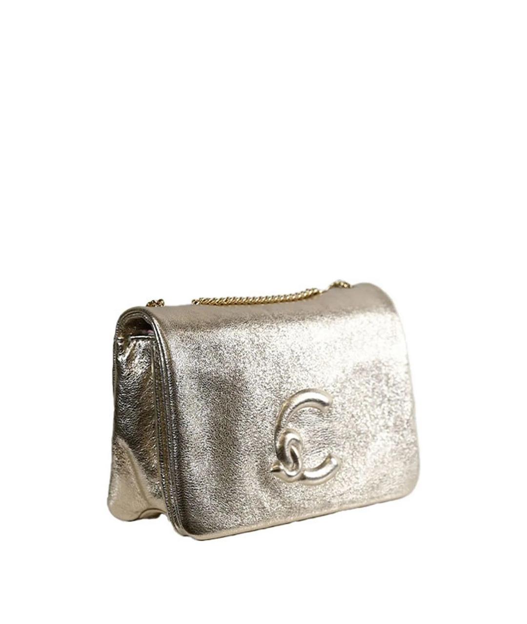 COCCINELLE Золотая кожаная сумка через плечо, фото 2