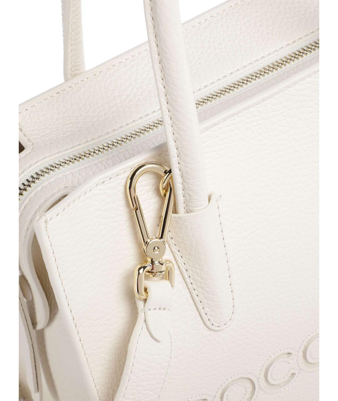 COCCINELLE Белая кожаная сумка через плечо, фото 4
