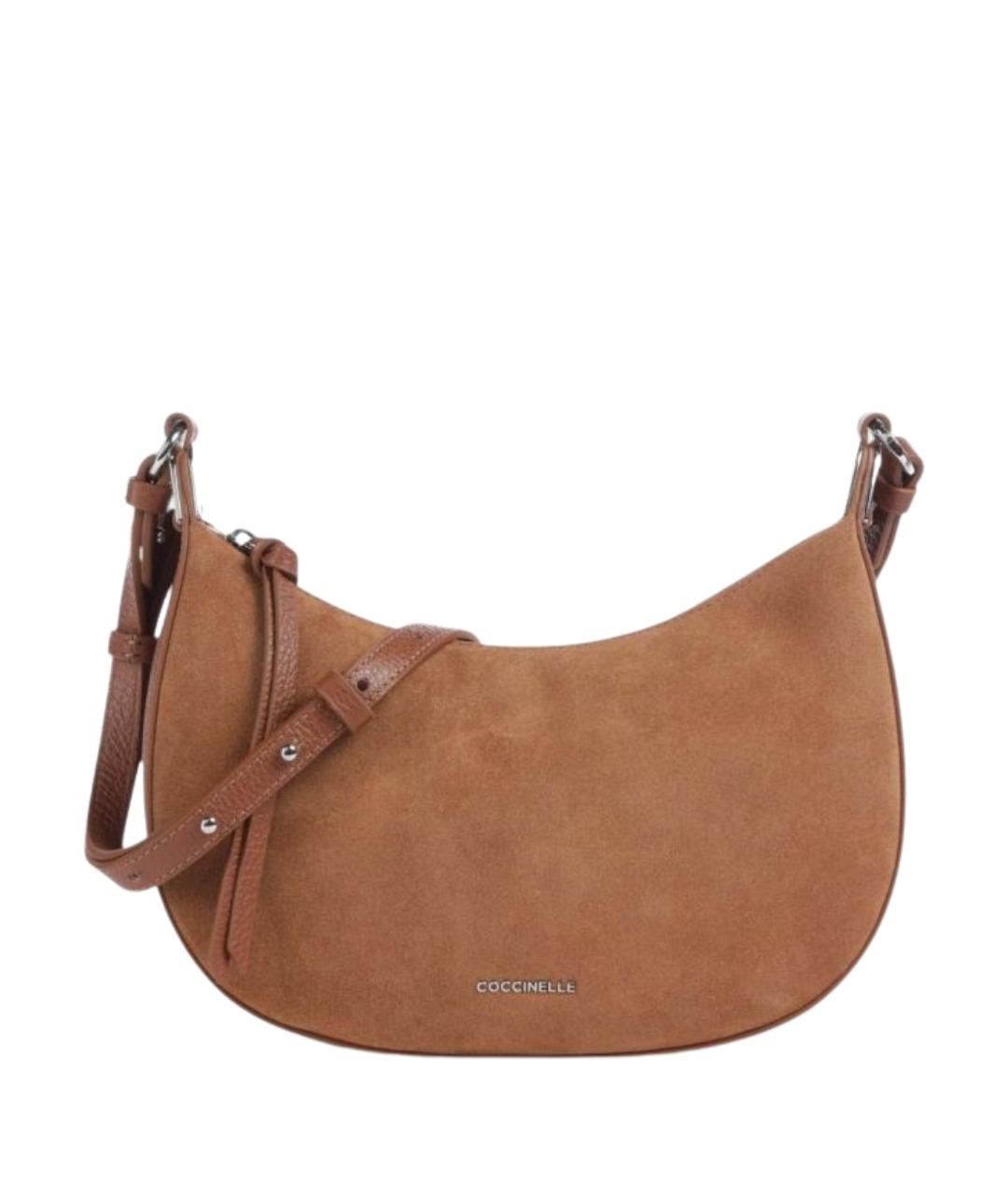COCCINELLE Коричневая кожаная сумка через плечо, фото 1