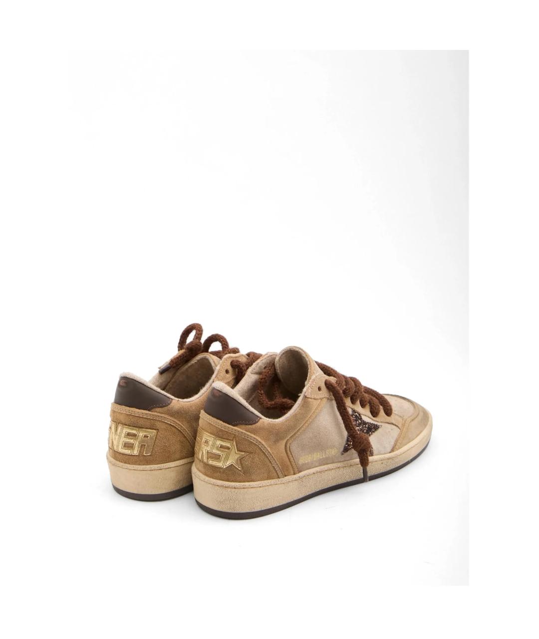 GOLDEN GOOSE DELUXE BRAND Бежевые замшевые кеды, фото 4