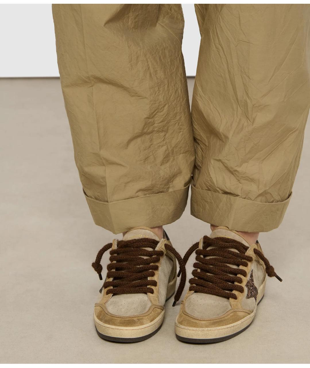 GOLDEN GOOSE DELUXE BRAND Бежевые замшевые кеды, фото 2