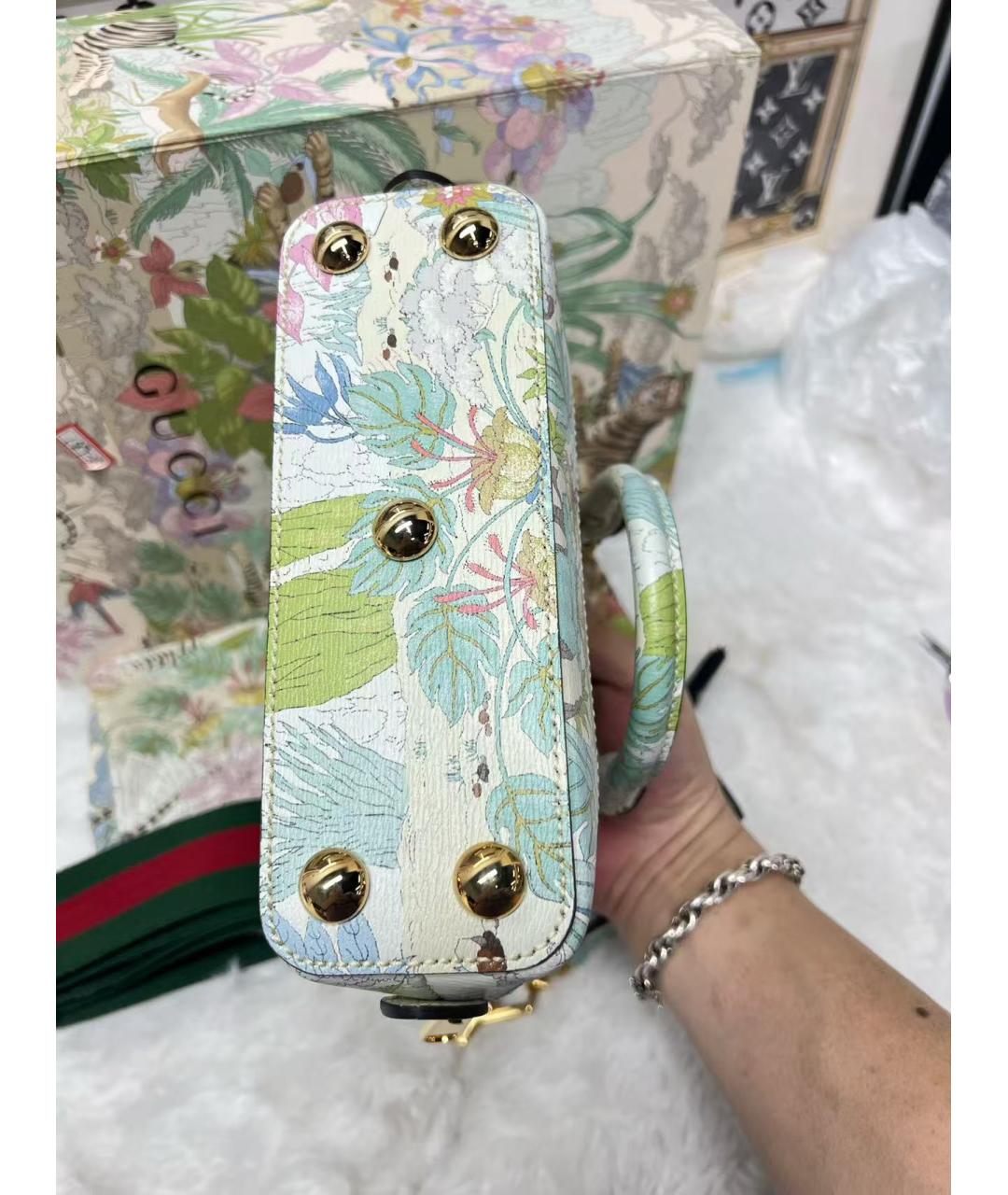 GUCCI Мульти кожаная сумка с короткими ручками, фото 5