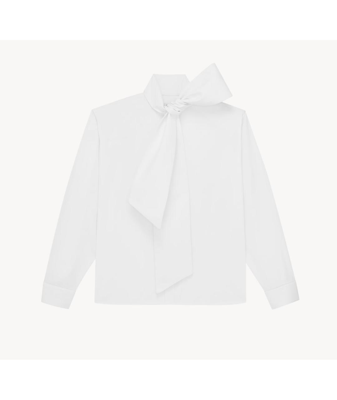 SAINT LAURENT Белая хлопковая блузы, фото 4