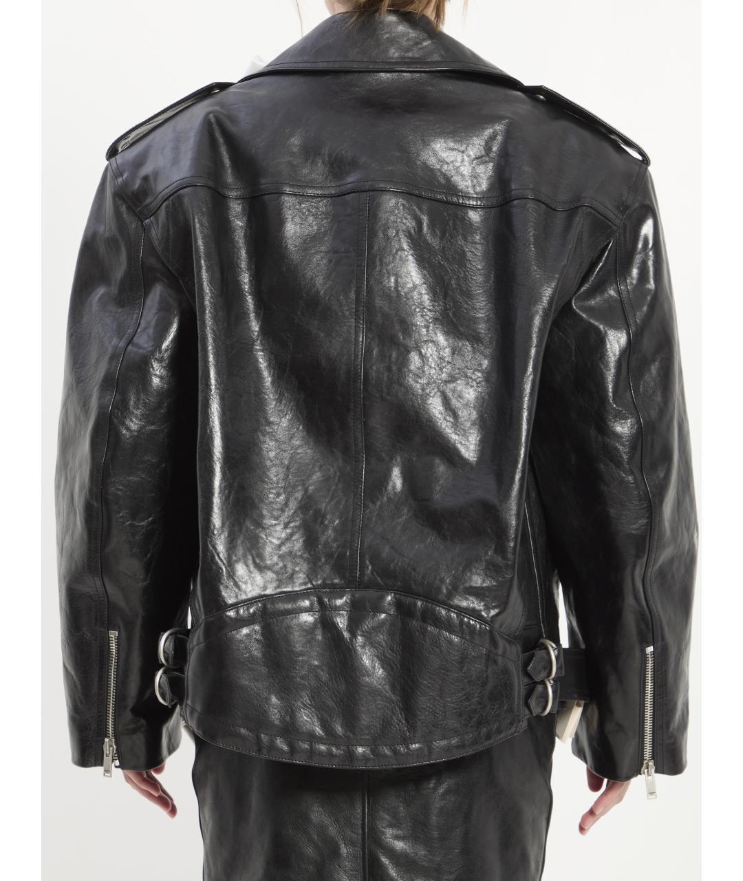 SAINT LAURENT Черная кожаная куртка, фото 5