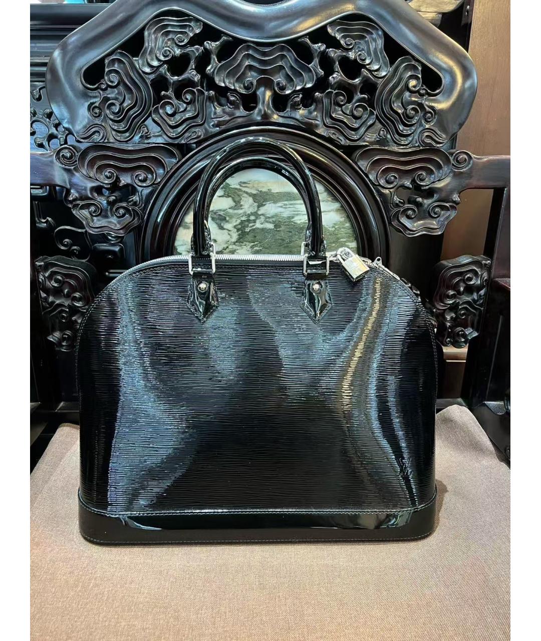 LOUIS VUITTON Черная бархатная сумка с короткими ручками, фото 6