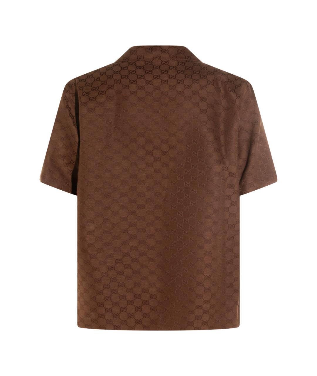 GUCCI Коричневая классическая рубашка, фото 2