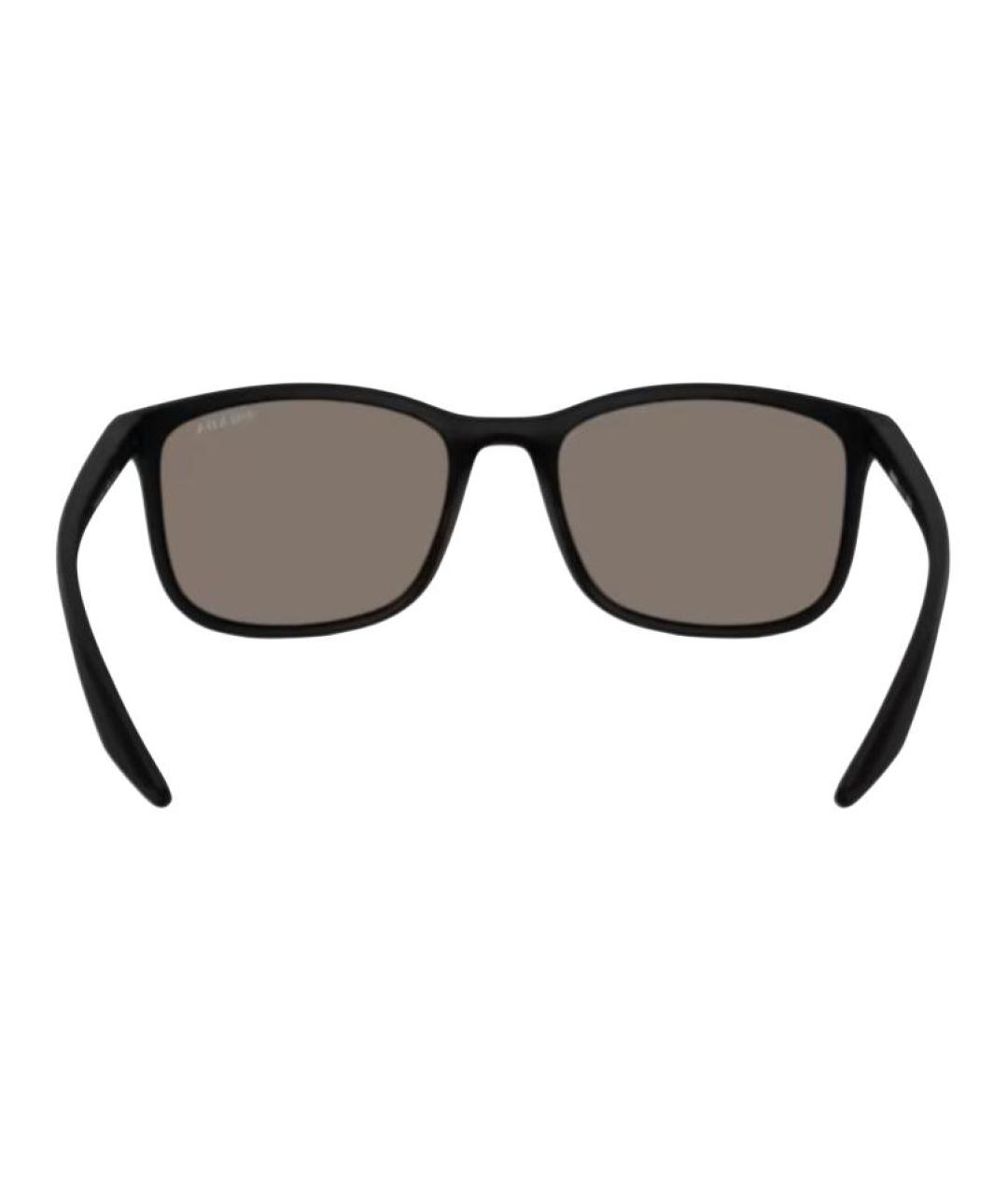 PRADA Черные пластиковые солнцезащитные очки, фото 3