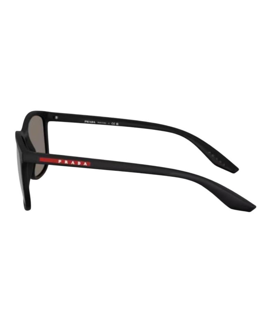 PRADA Черные пластиковые солнцезащитные очки, фото 2