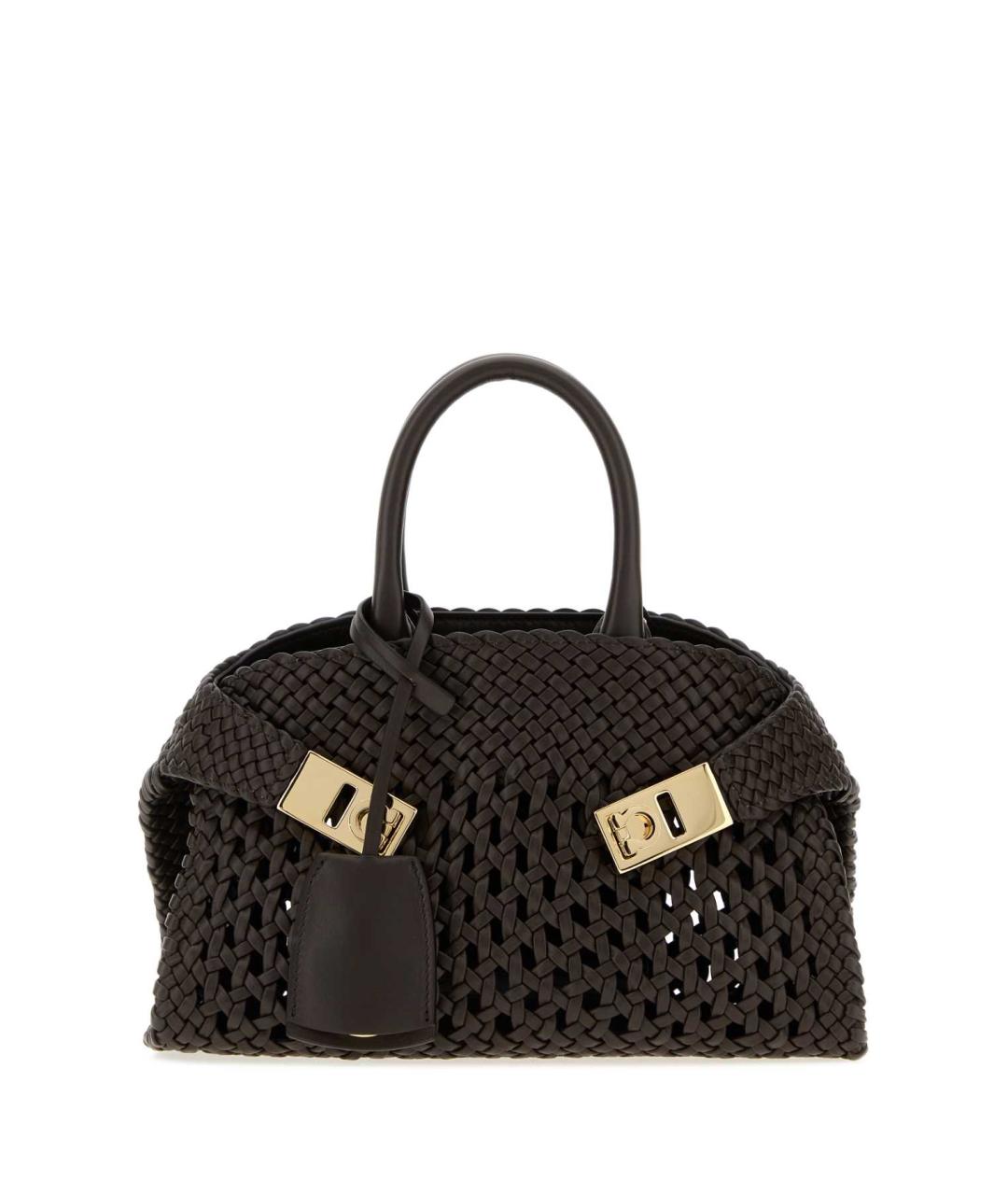 FERRAGAMO Коричневая сумка с короткими ручками, фото 1