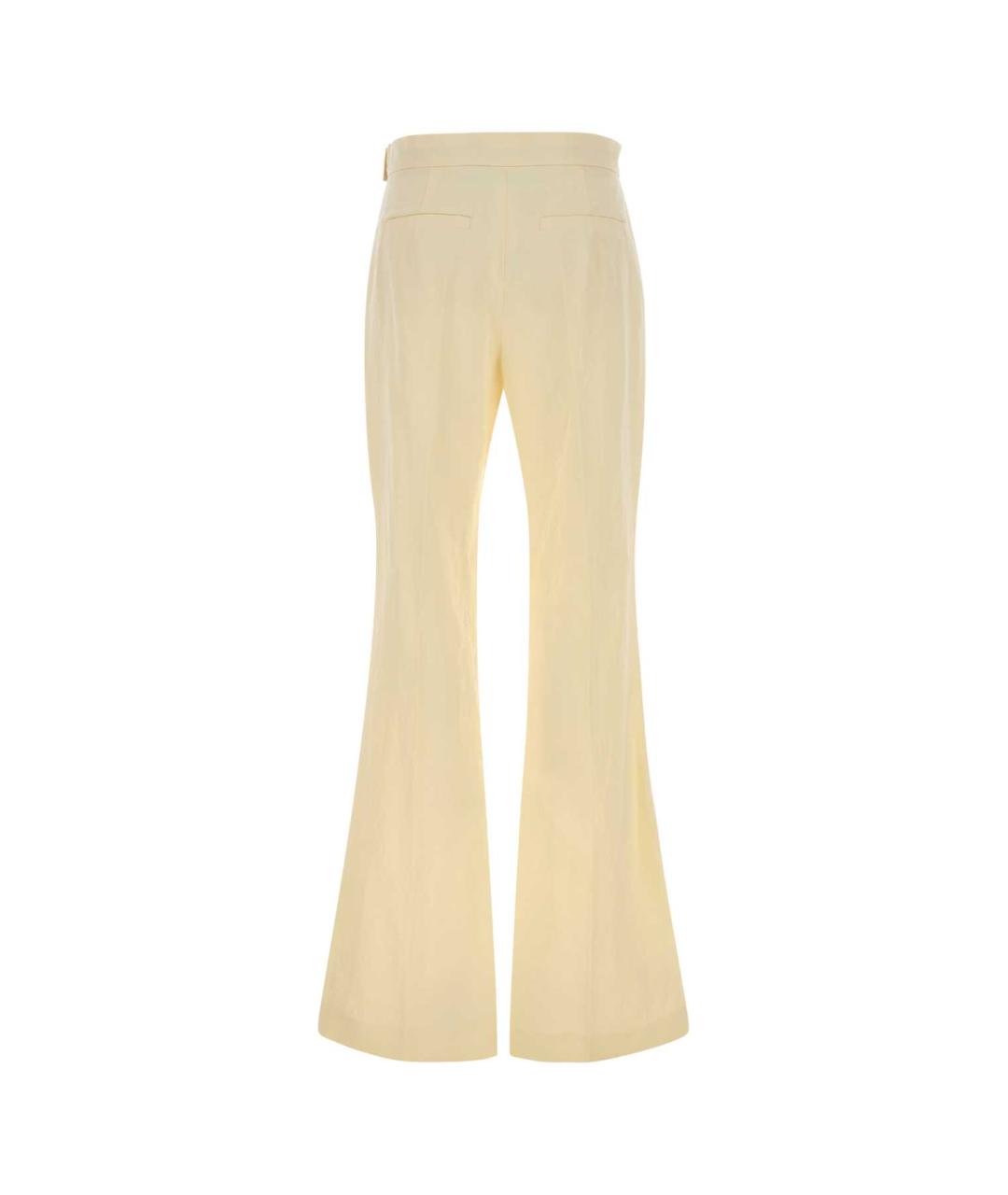 SPORTMAX Желтые прямые брюки, фото 2