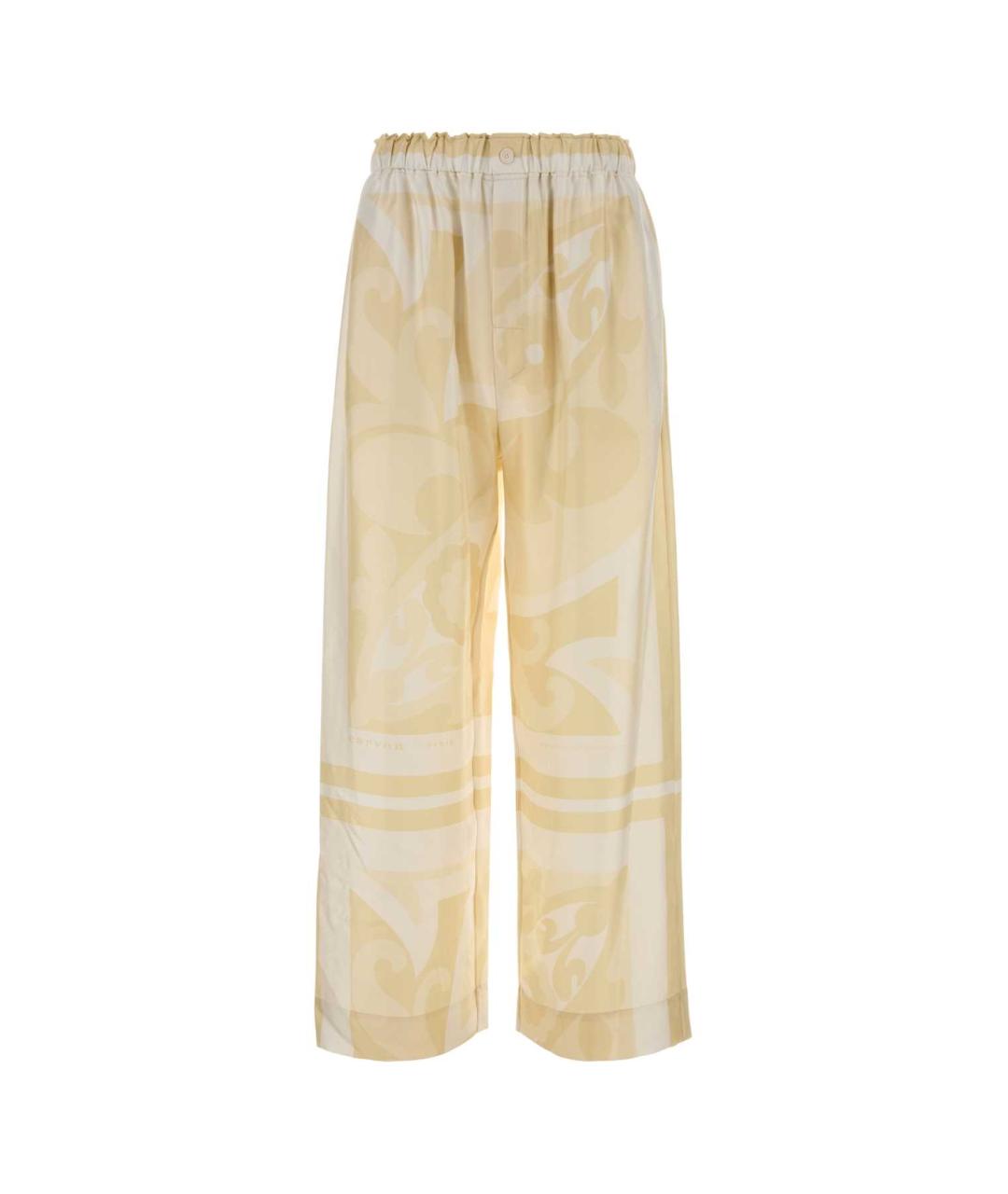 Carven Бежевая шелковая юбка миди, фото 1