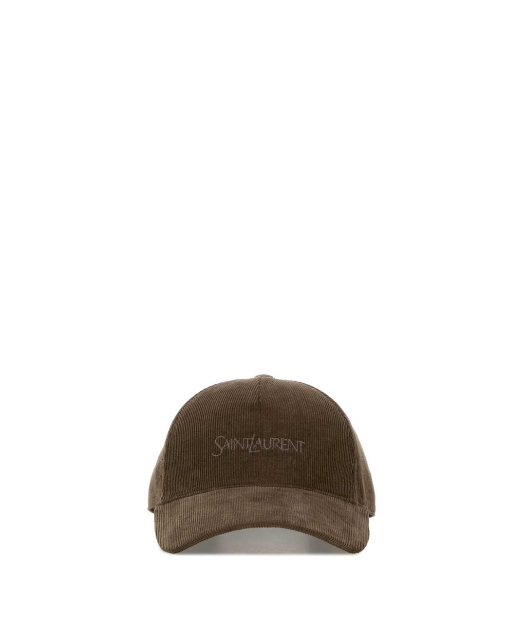 SAINT LAURENT Коричневая хлопковая кепка/бейсболка, фото 1