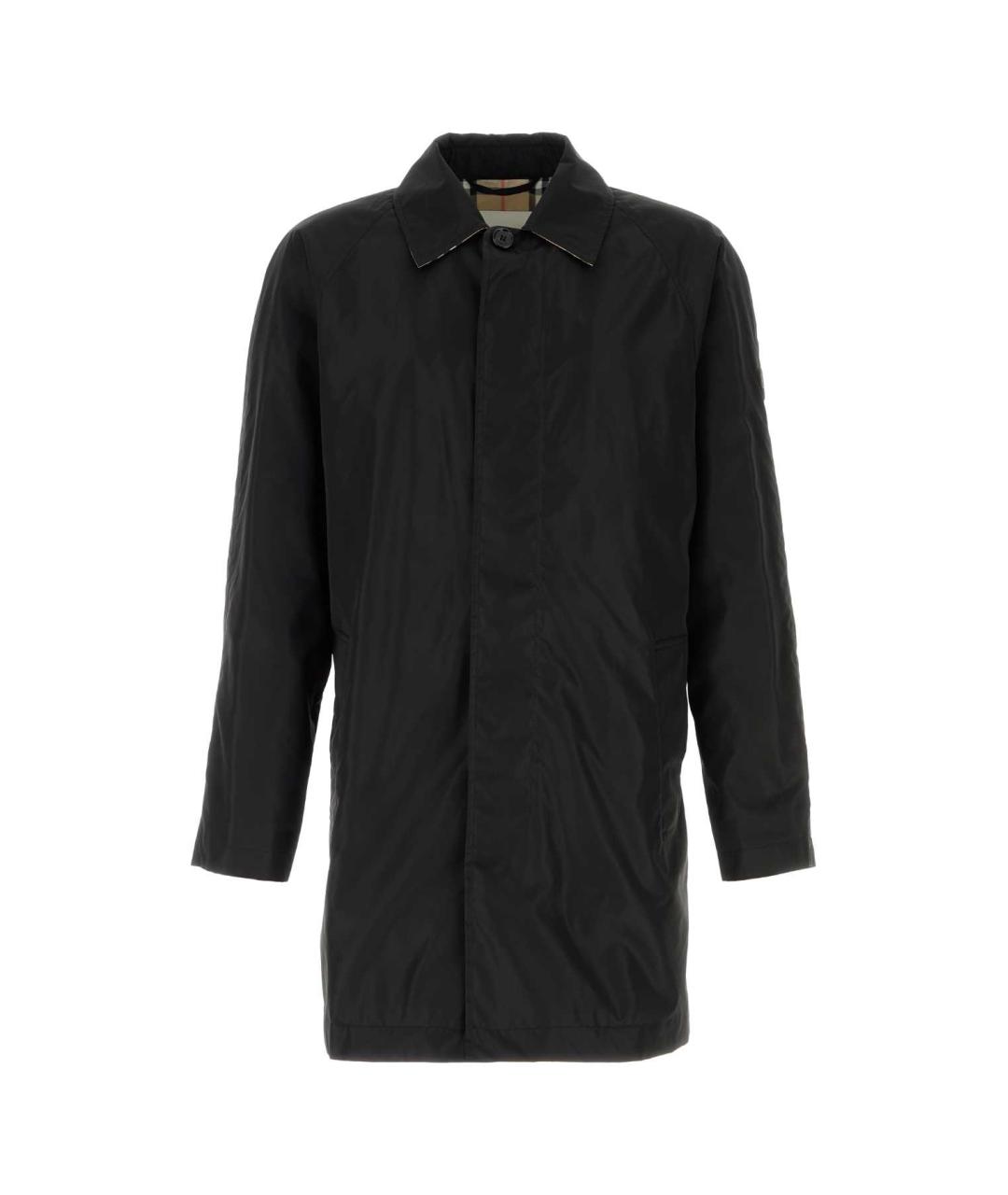 BURBERRY Черный полиамидовый тренч / плащ, фото 1