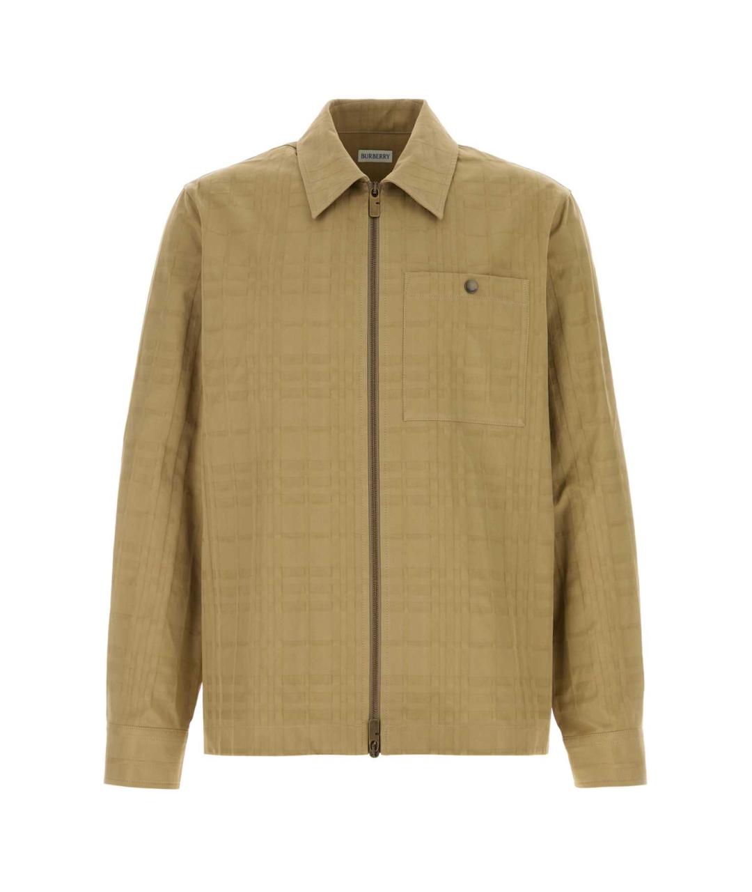 BURBERRY Бежевая хлопковая кэжуал рубашка, фото 1