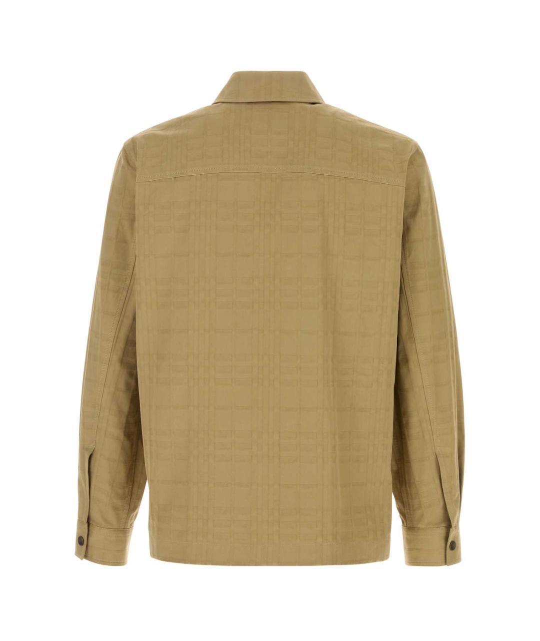 BURBERRY Бежевая хлопковая кэжуал рубашка, фото 2