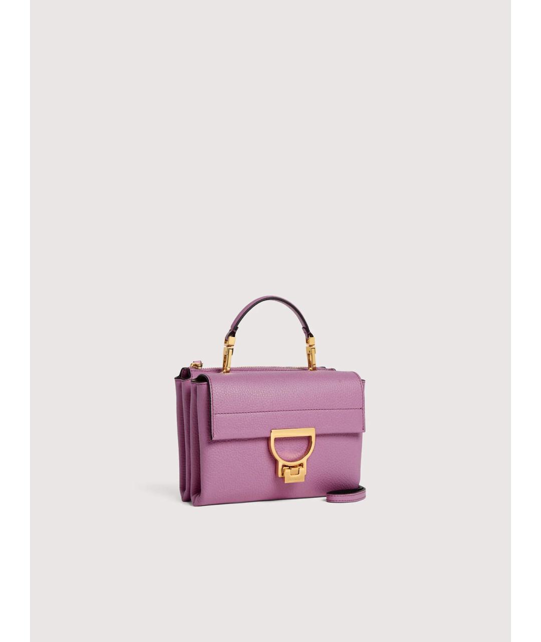 COCCINELLE Фиолетовая кожаная сумка с короткими ручками, фото 2