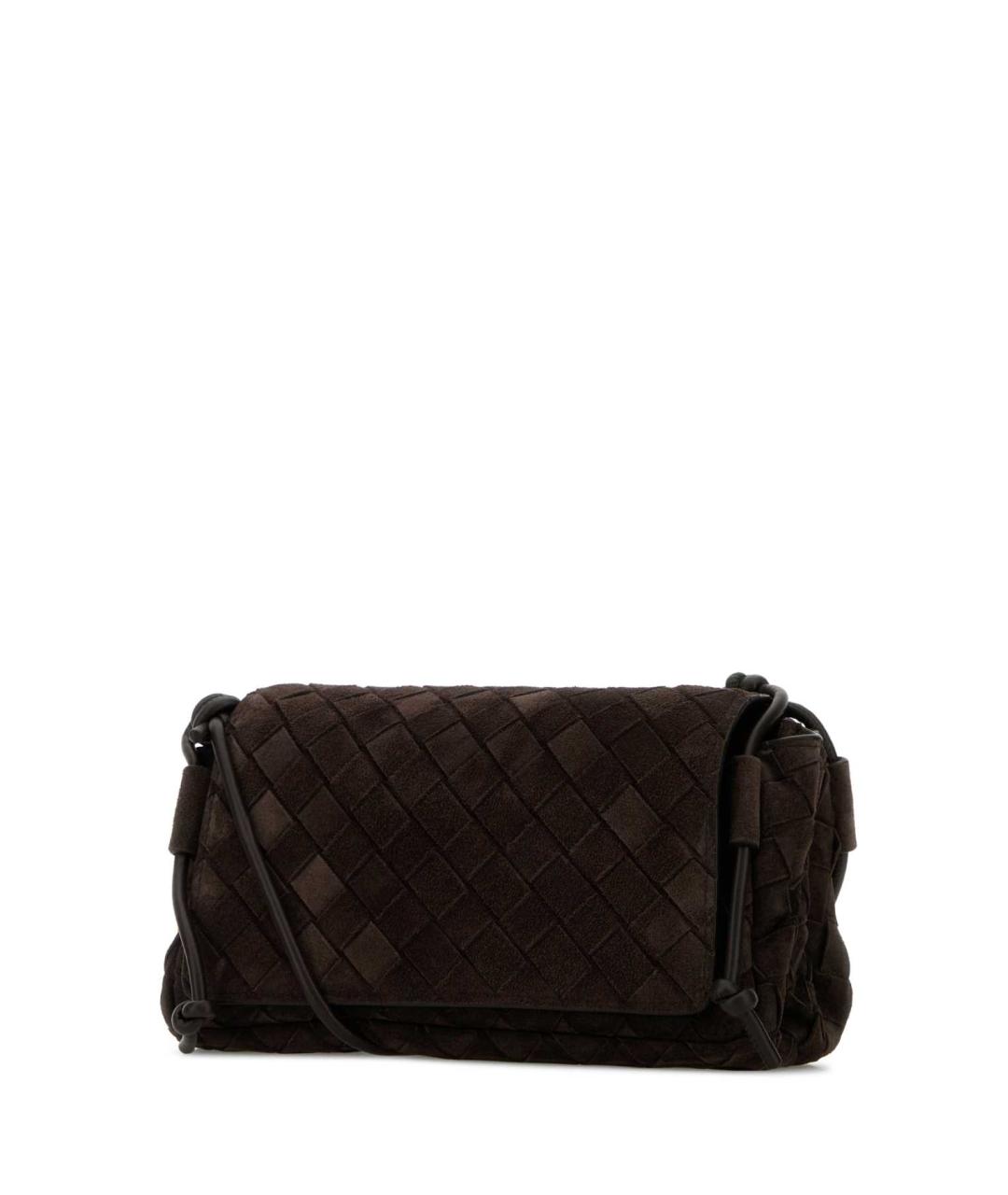 BOTTEGA VENETA Коричневая замшевая сумка через плечо, фото 2