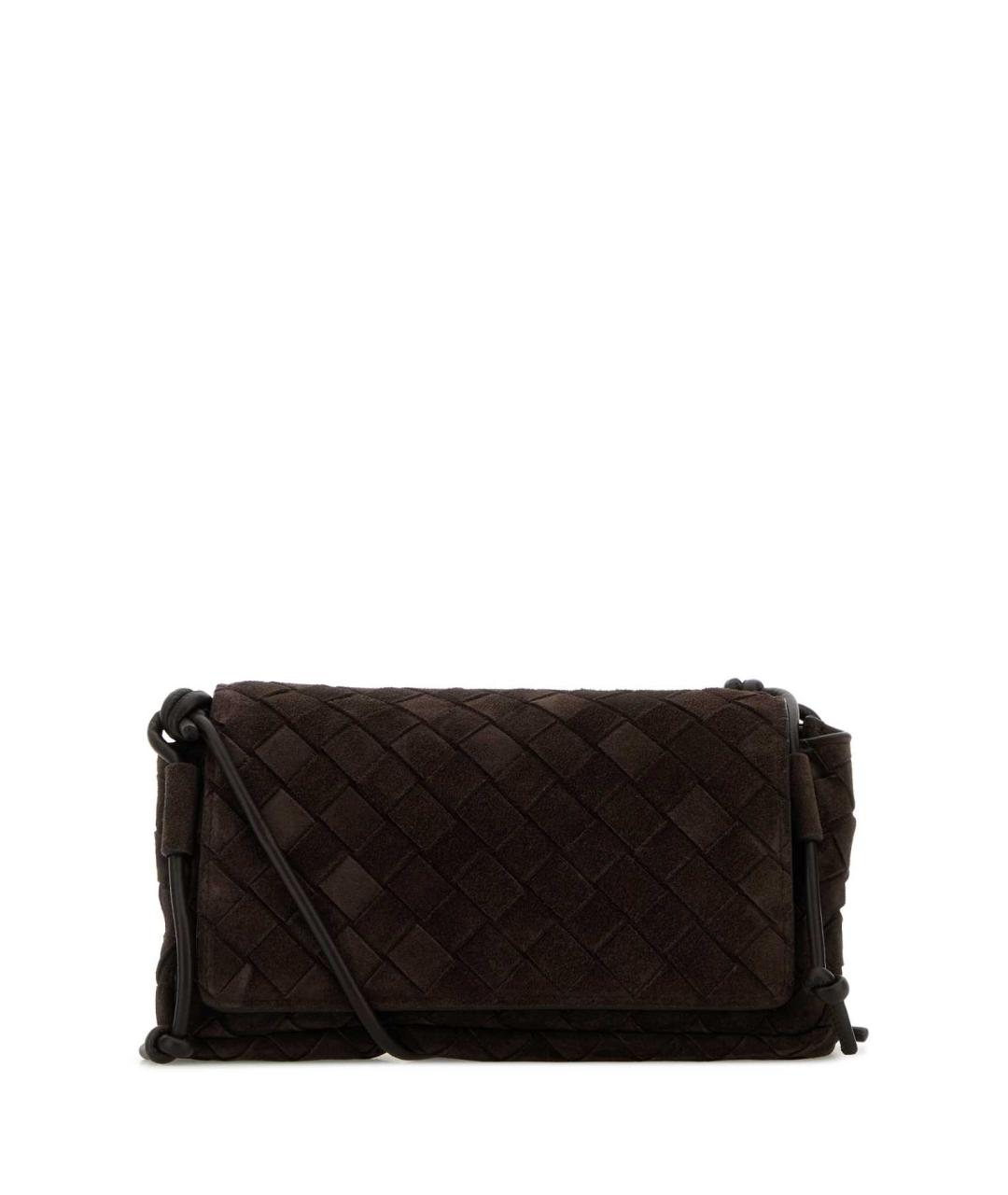 BOTTEGA VENETA Коричневая замшевая сумка через плечо, фото 1