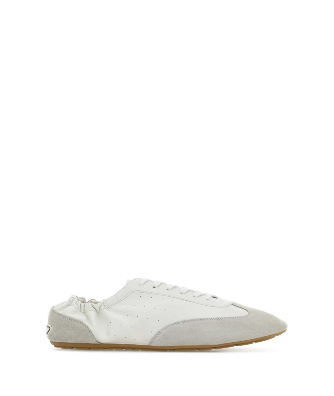 SAINT LAURENT Белые кожаные низкие кроссовки / кеды, фото 1