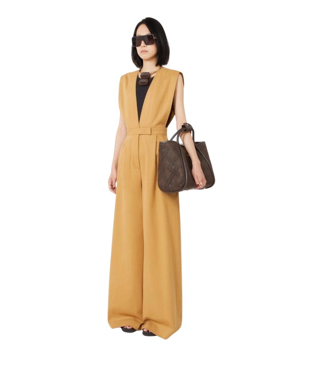 MAX MARA Коричневая синтетическая сумка тоут, фото 2