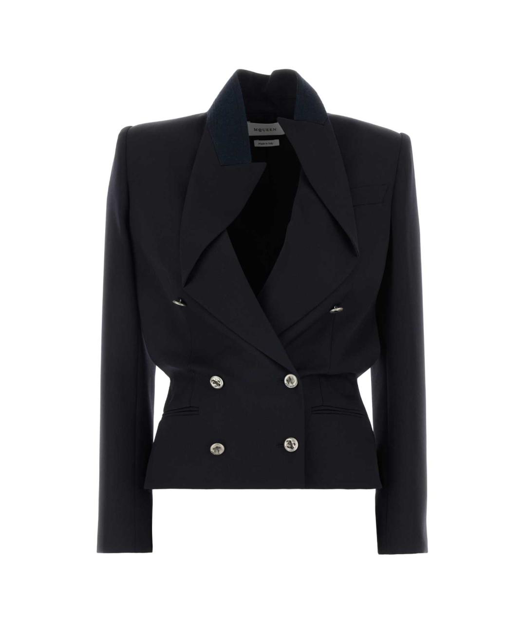 ALEXANDER MCQUEEN Синий шерстяной жакет/пиджак, фото 1