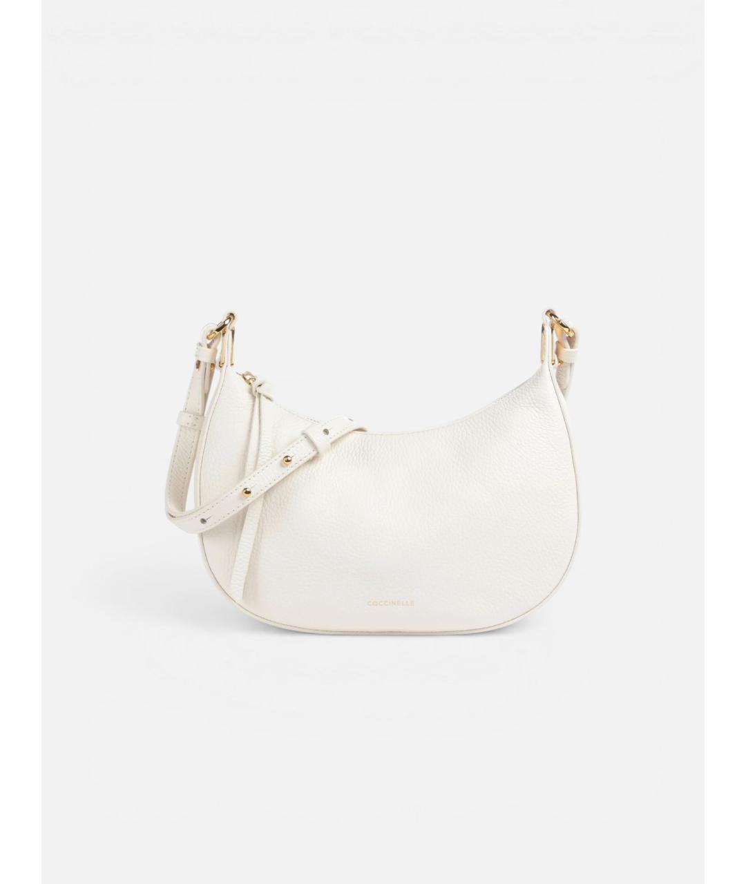 COCCINELLE Белая кожаная сумка через плечо, фото 6