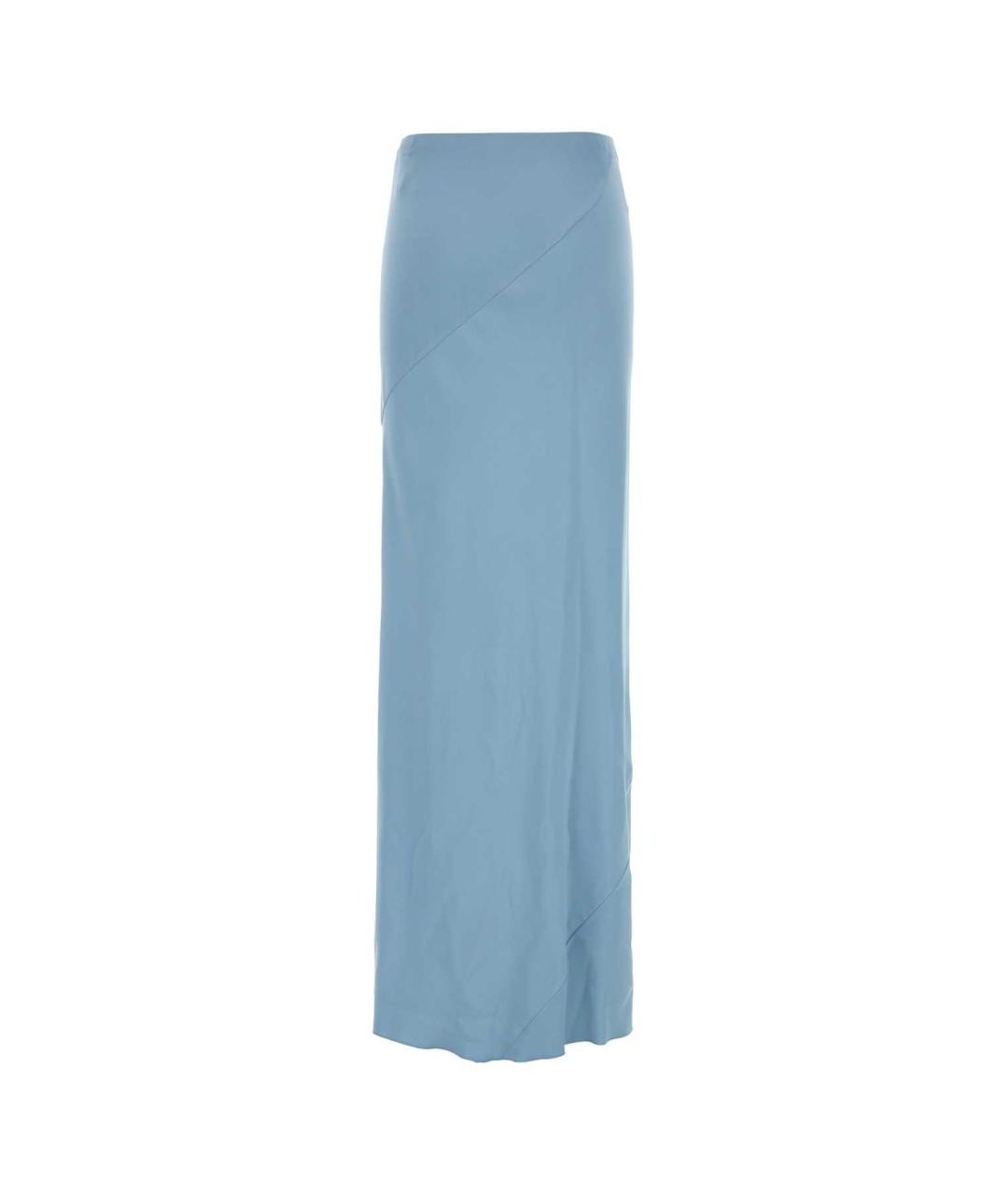 ERMANNO SCERVINO Голубая вискозная юбка миди, фото 2