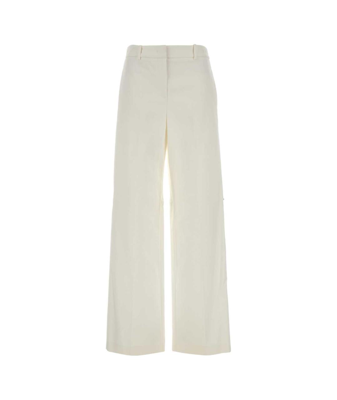 FENDI Белые хлопковые прямые брюки, фото 1