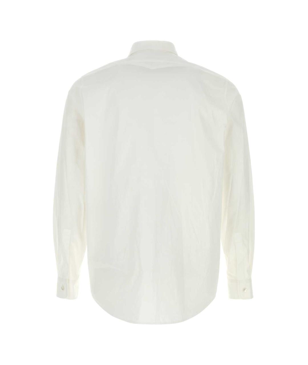 JIL SANDER Белая хлопковая классическая рубашка, фото 2