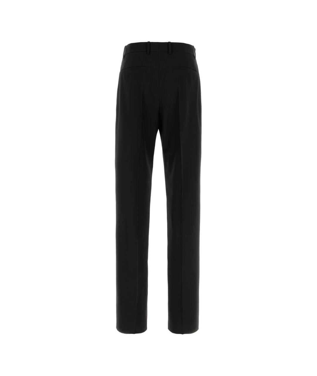 JIL SANDER Черные шерстяные повседневные брюки, фото 2