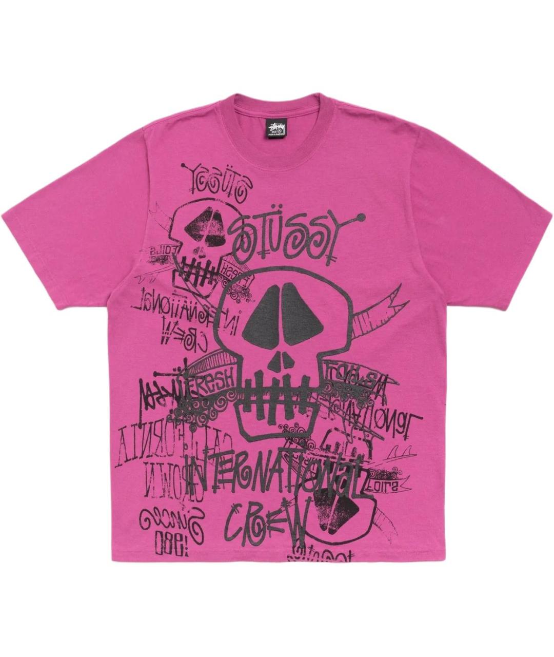 STUSSY Розовая футболка, фото 1