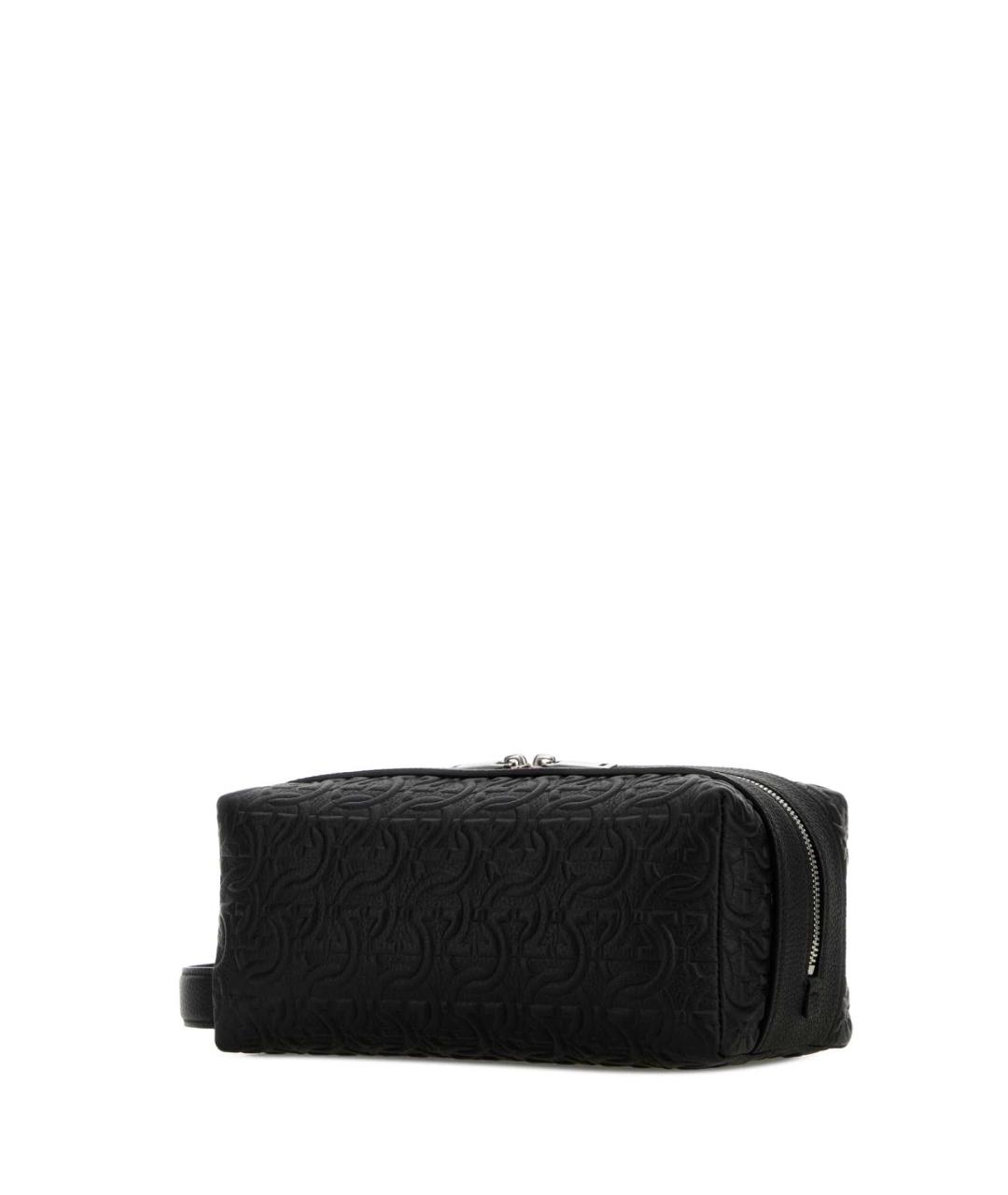 FERRAGAMO Черная кожаная барсетка, фото 2