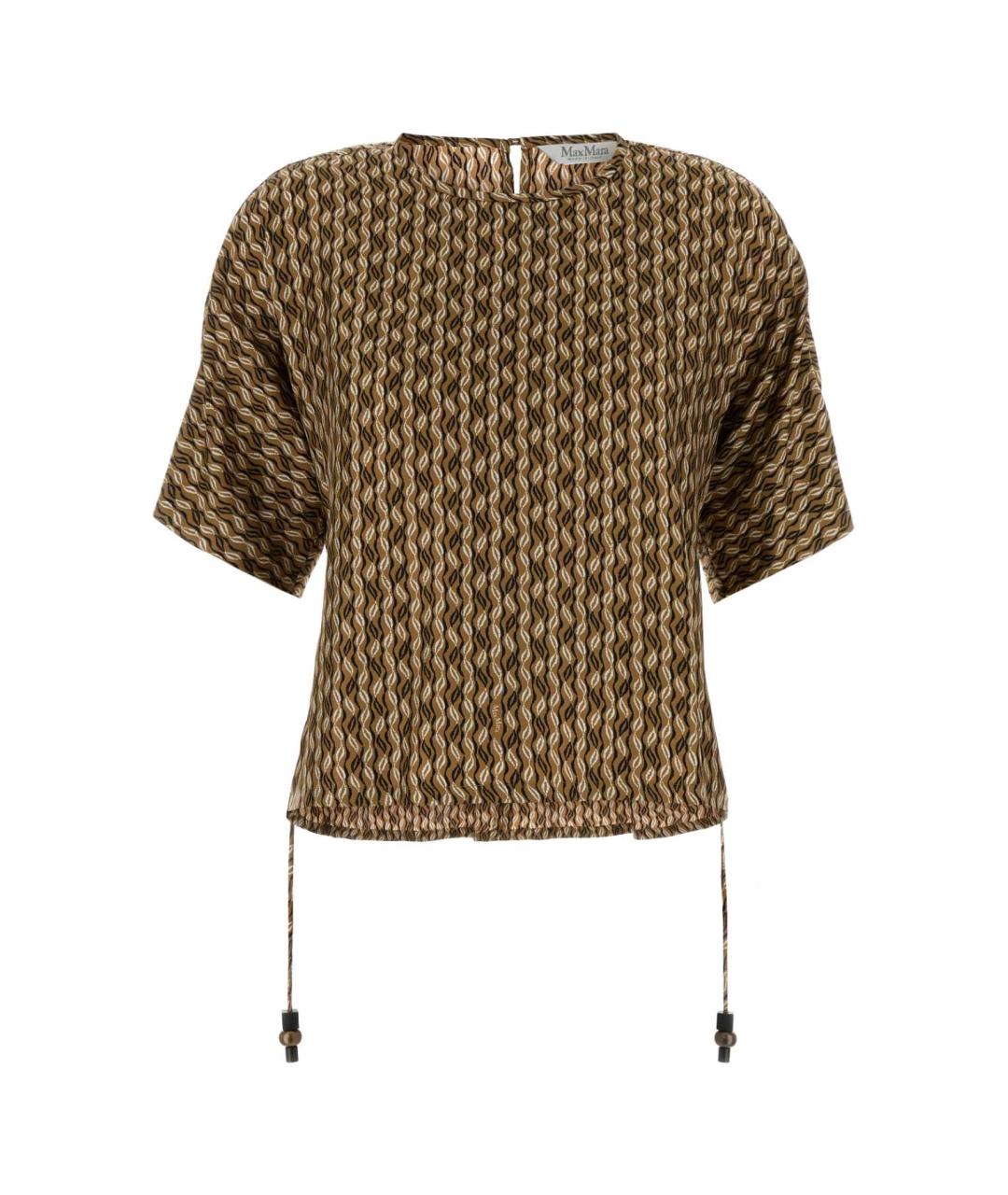 MAX MARA Мульти шелковая футболка, фото 1