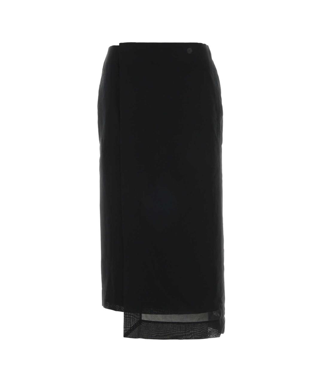 Carven Черная хлопковая юбка миди, фото 1