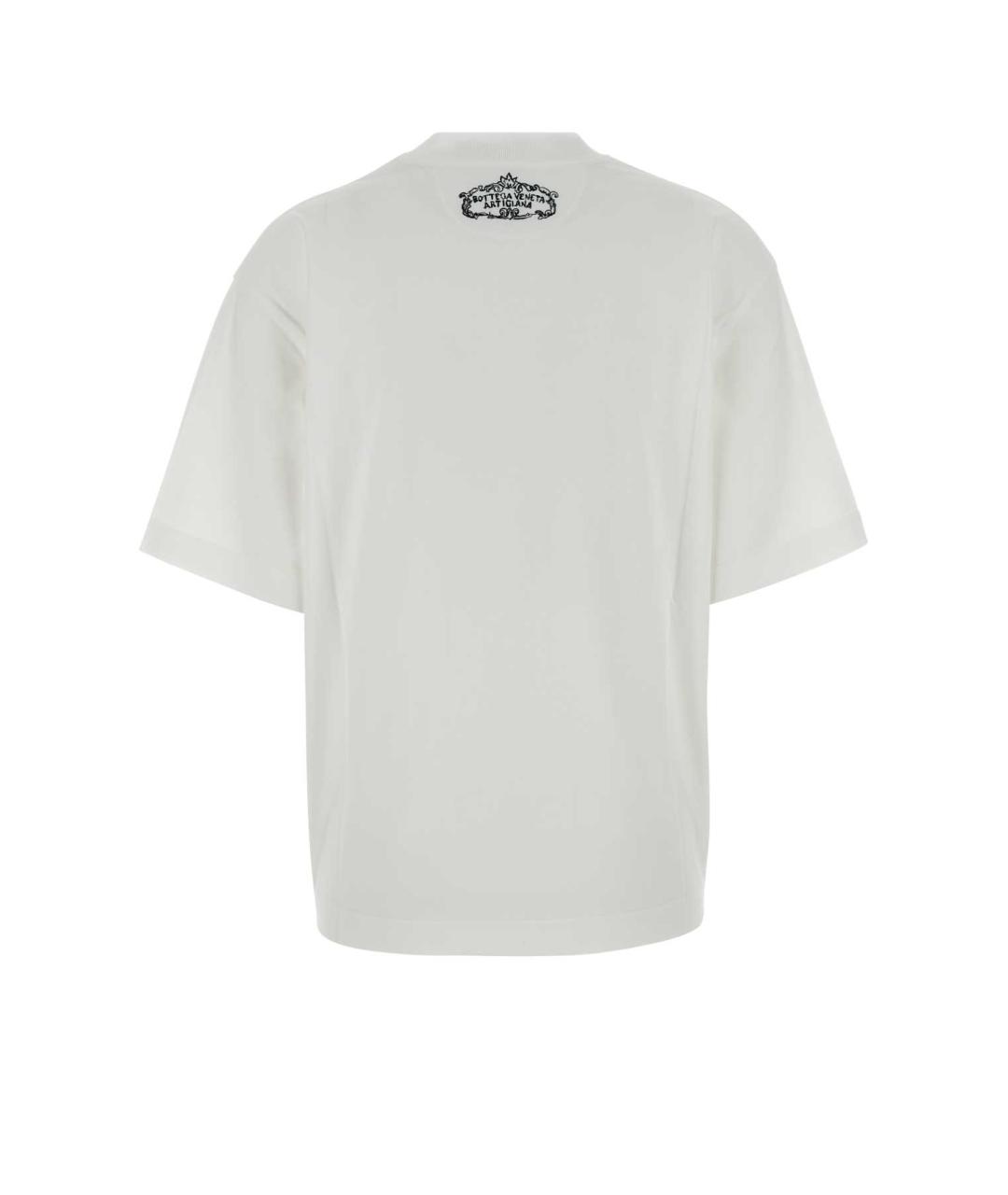 BOTTEGA VENETA Белая хлопковая футболка, фото 2