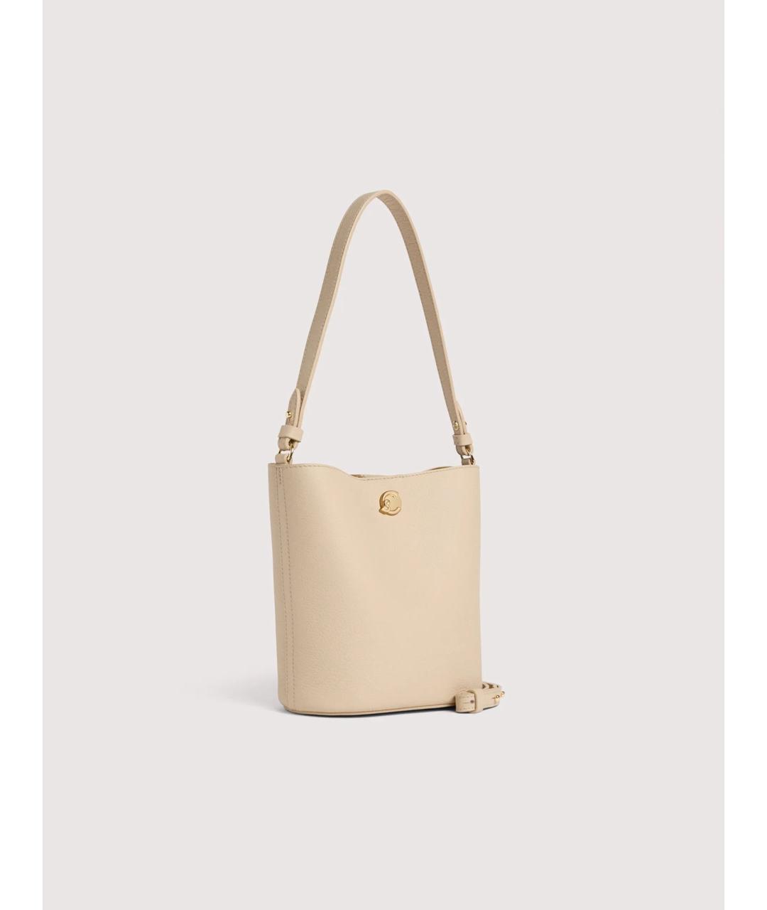 COCCINELLE Бежевая кожаная сумка через плечо, фото 2