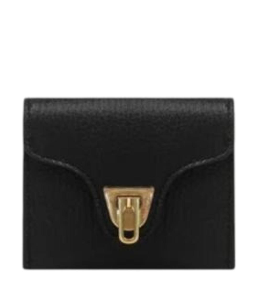 COCCINELLE Черный кожаный кошелек, фото 1