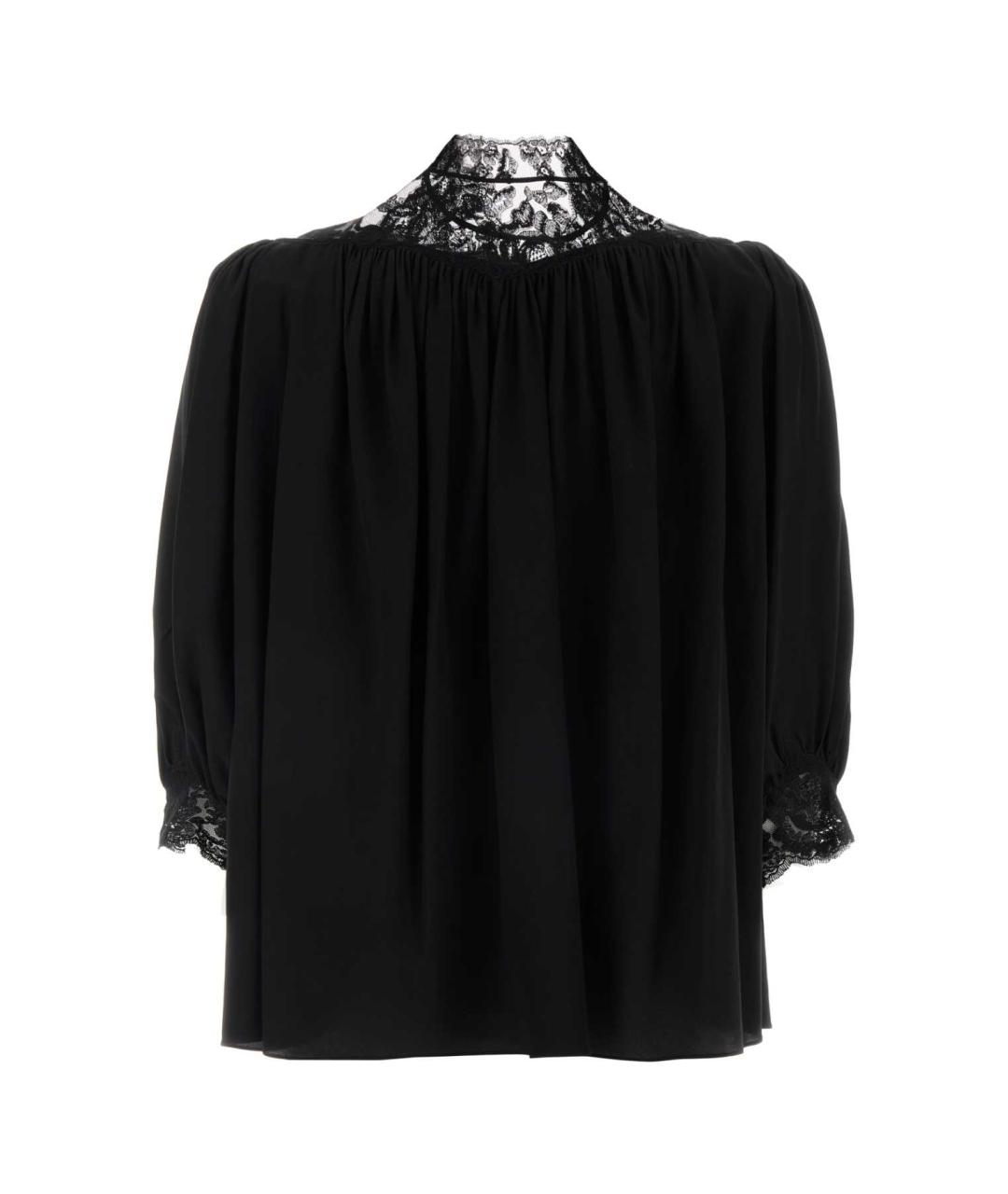 CHLOE Черная шелковая блузы, фото 2