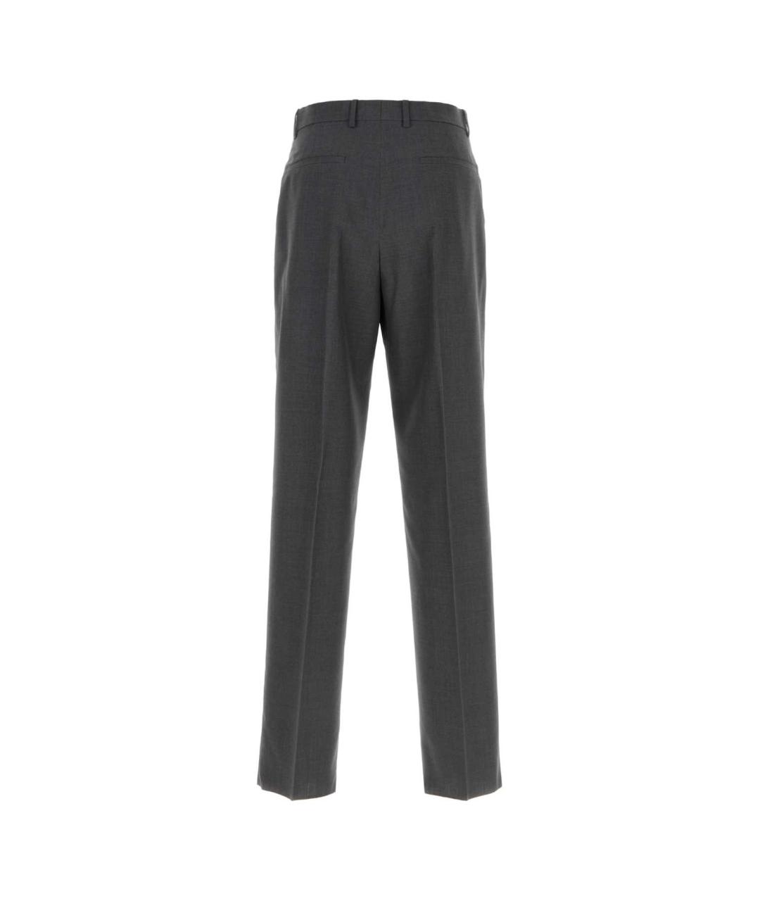 JIL SANDER Серые шерстяные классические брюки, фото 2