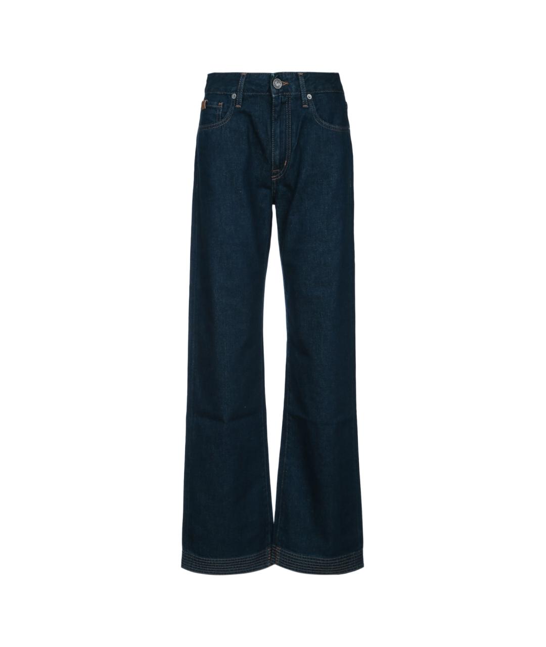 JACOB COHEN Синие хлопковые прямые брюки, фото 1