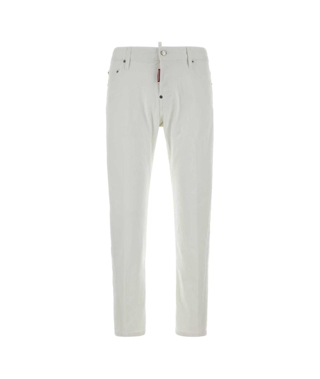 DSQUARED2 Белые хлопковые повседневные брюки, фото 1