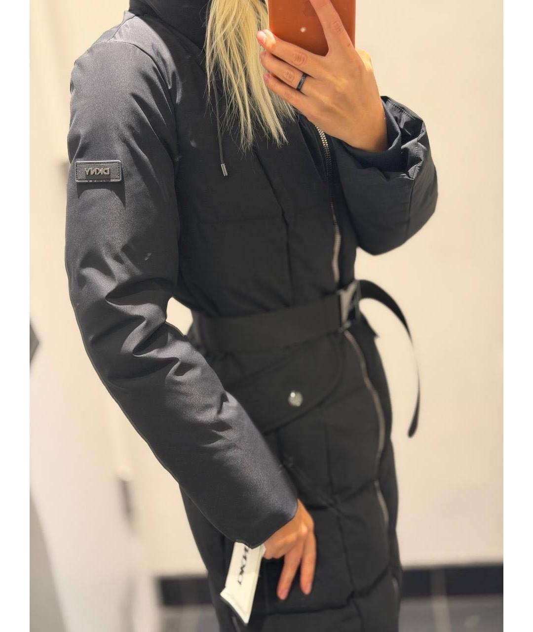 DKNY Черный полиэстеровый пуховик, фото 4