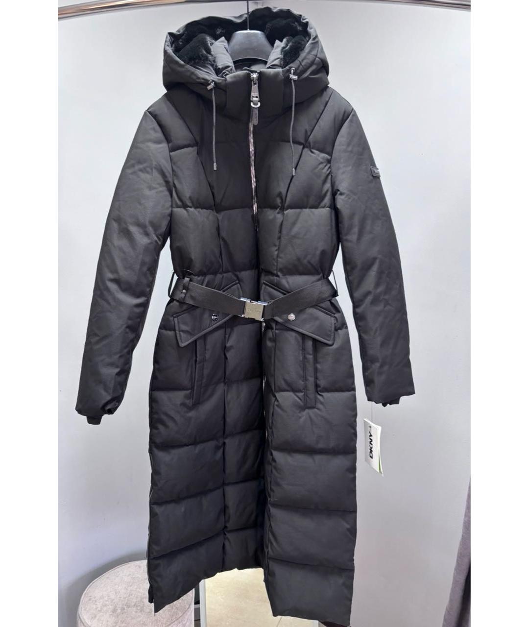 DKNY Черный полиэстеровый пуховик, фото 6