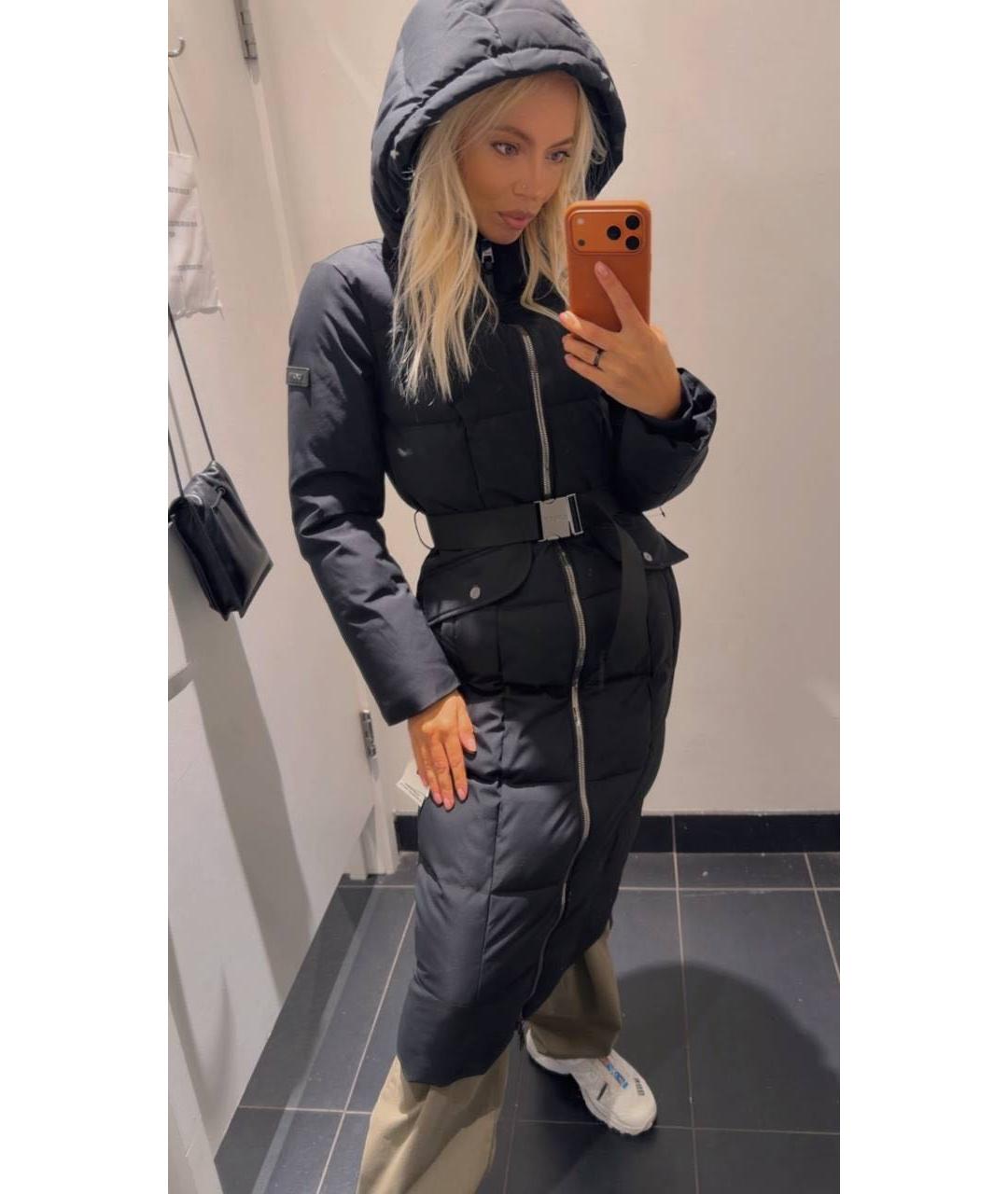 DKNY Черный полиэстеровый пуховик, фото 3