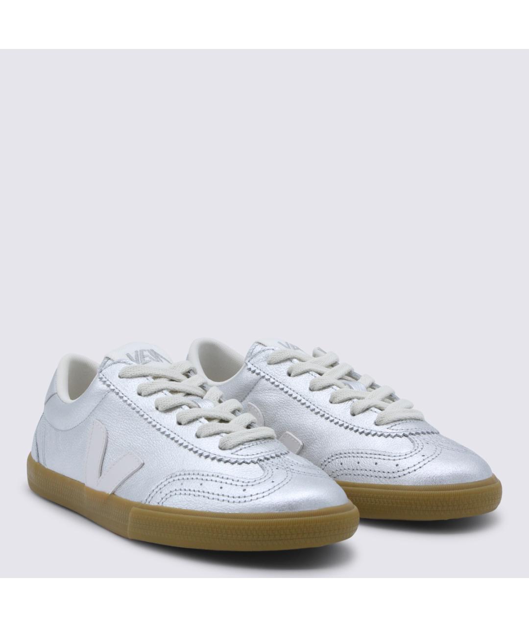 VEJA Серебряные кожаные кеды, фото 4
